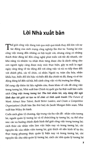 công việc trong tương lai: thu hút nhân tài, xây dựng đội ngũ lãnh đạo tài giỏi và tạo ra tổ chức có tính cạnh tranh