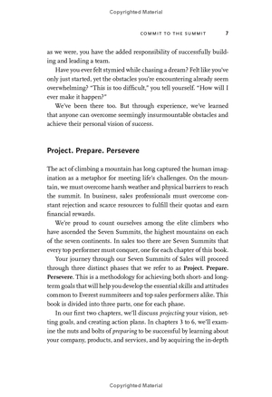 conquering the seven summits of sales: from everest to every business, achieving peak performance