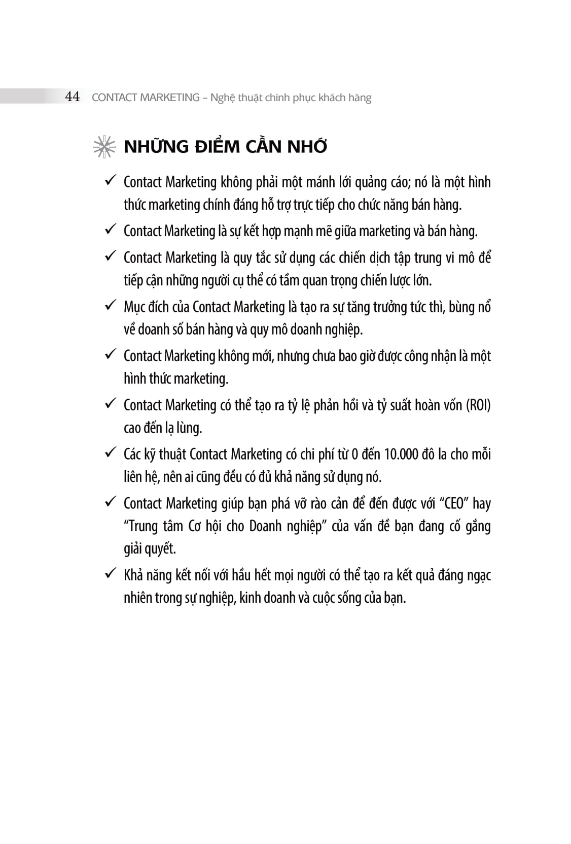 contact marketing - nghệ thuật chinh phục khách hàng