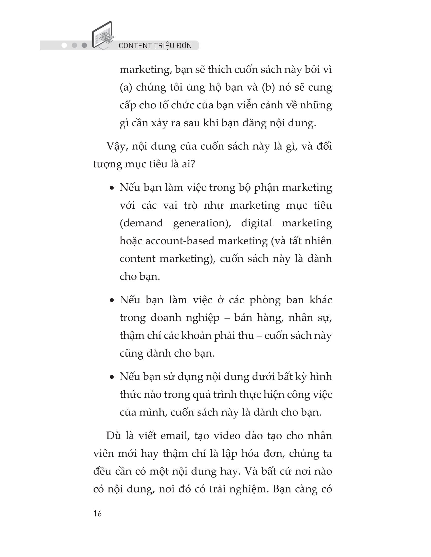 content triệu đơn