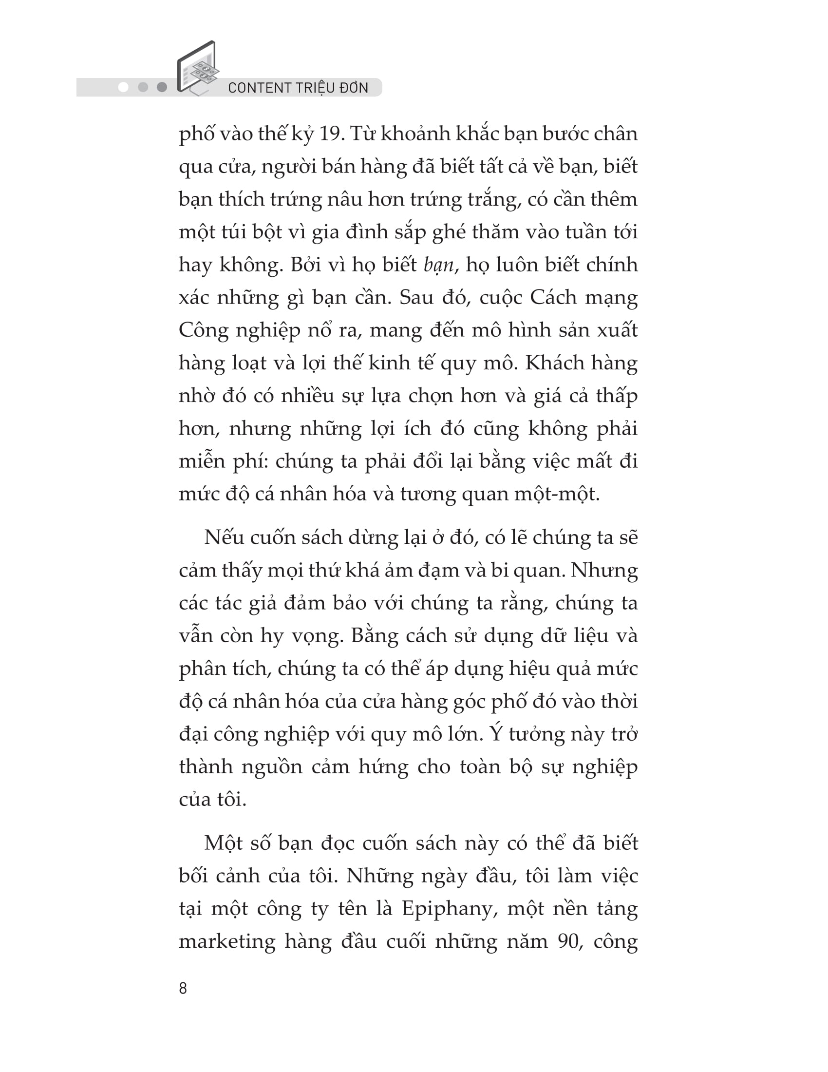 content triệu đơn