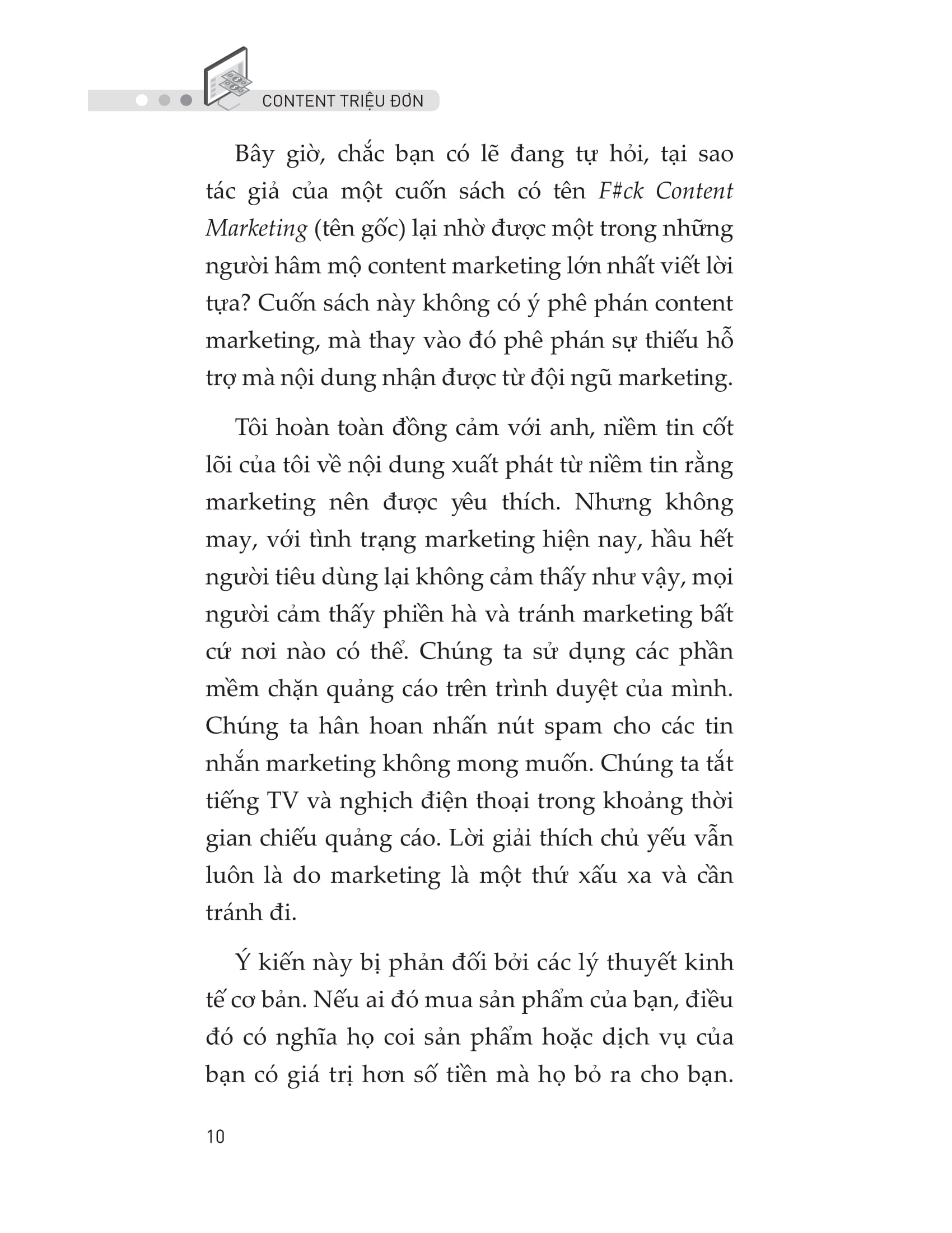 content triệu đơn