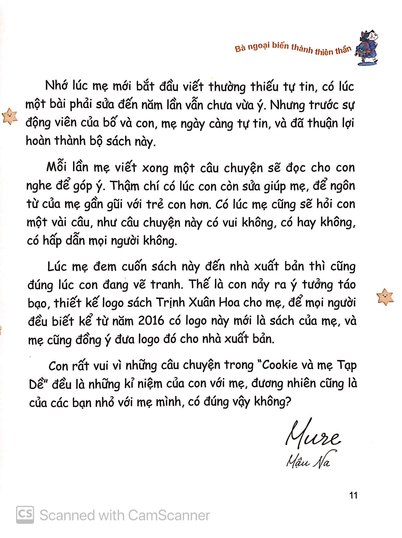 cookie và mẹ tạp dề - bà ngoại biến thành thiên thần