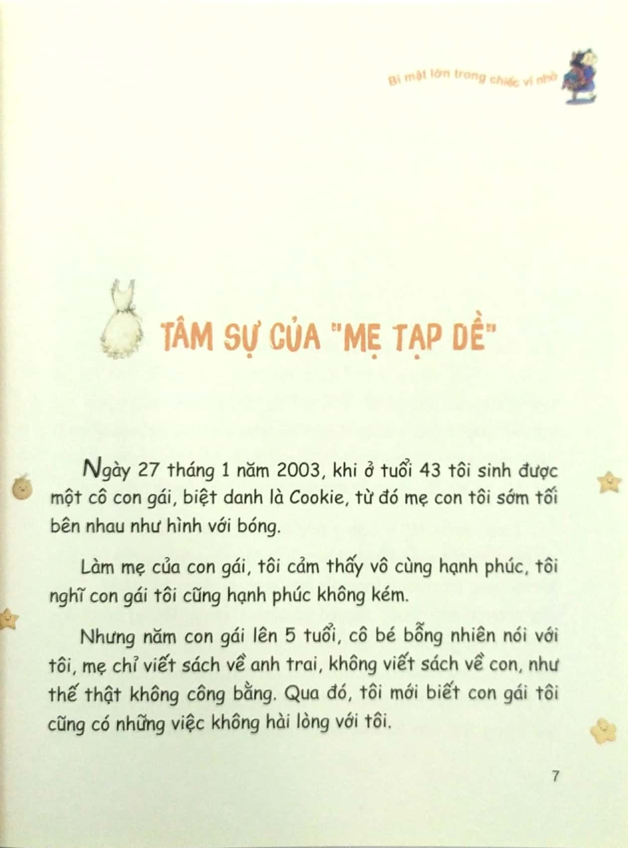 cookie và mẹ tạp dề - bí mật lớn trong chiếc ví nhỏ