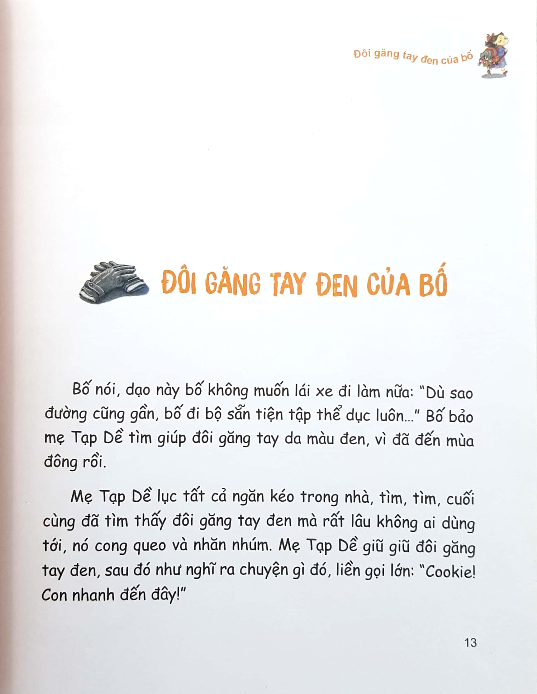 cookie và mẹ tạp dề - đôi găng tay đen của bố