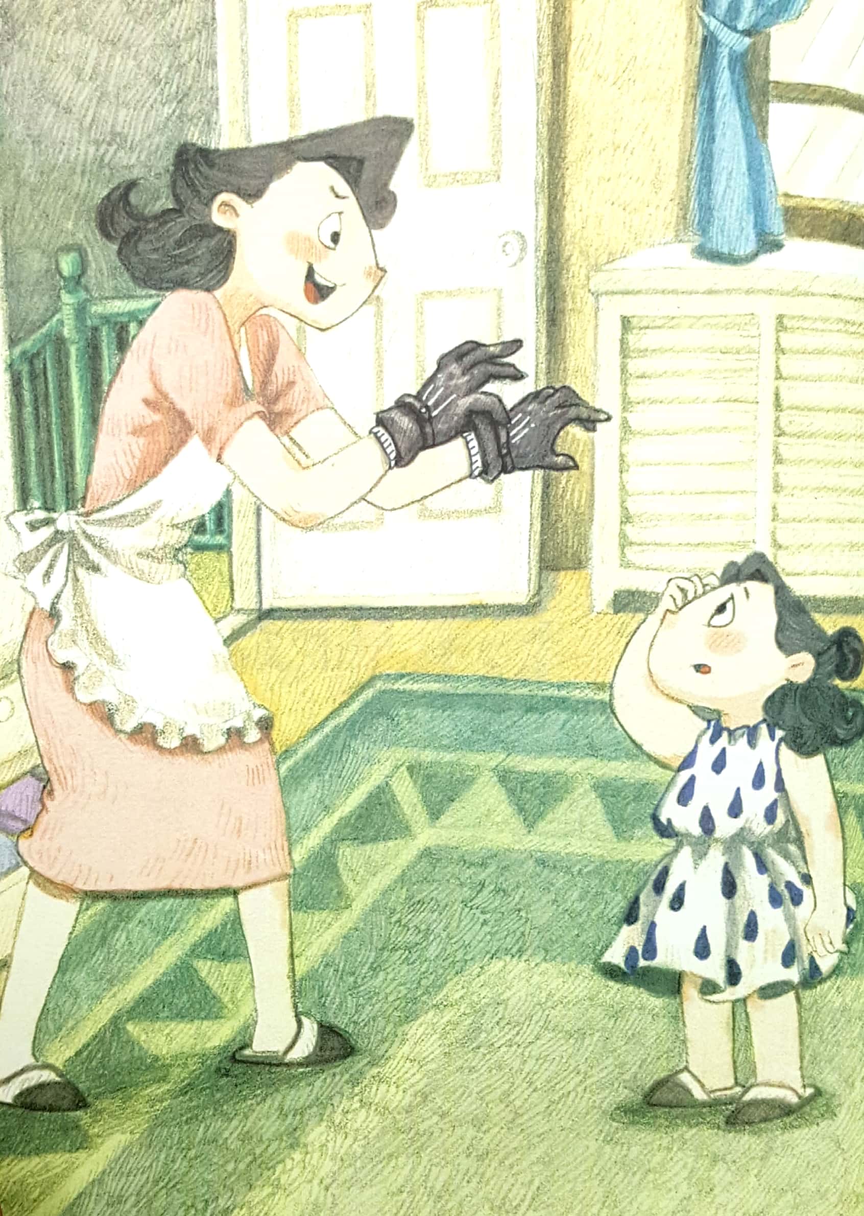 cookie và mẹ tạp dề - đôi găng tay đen của bố