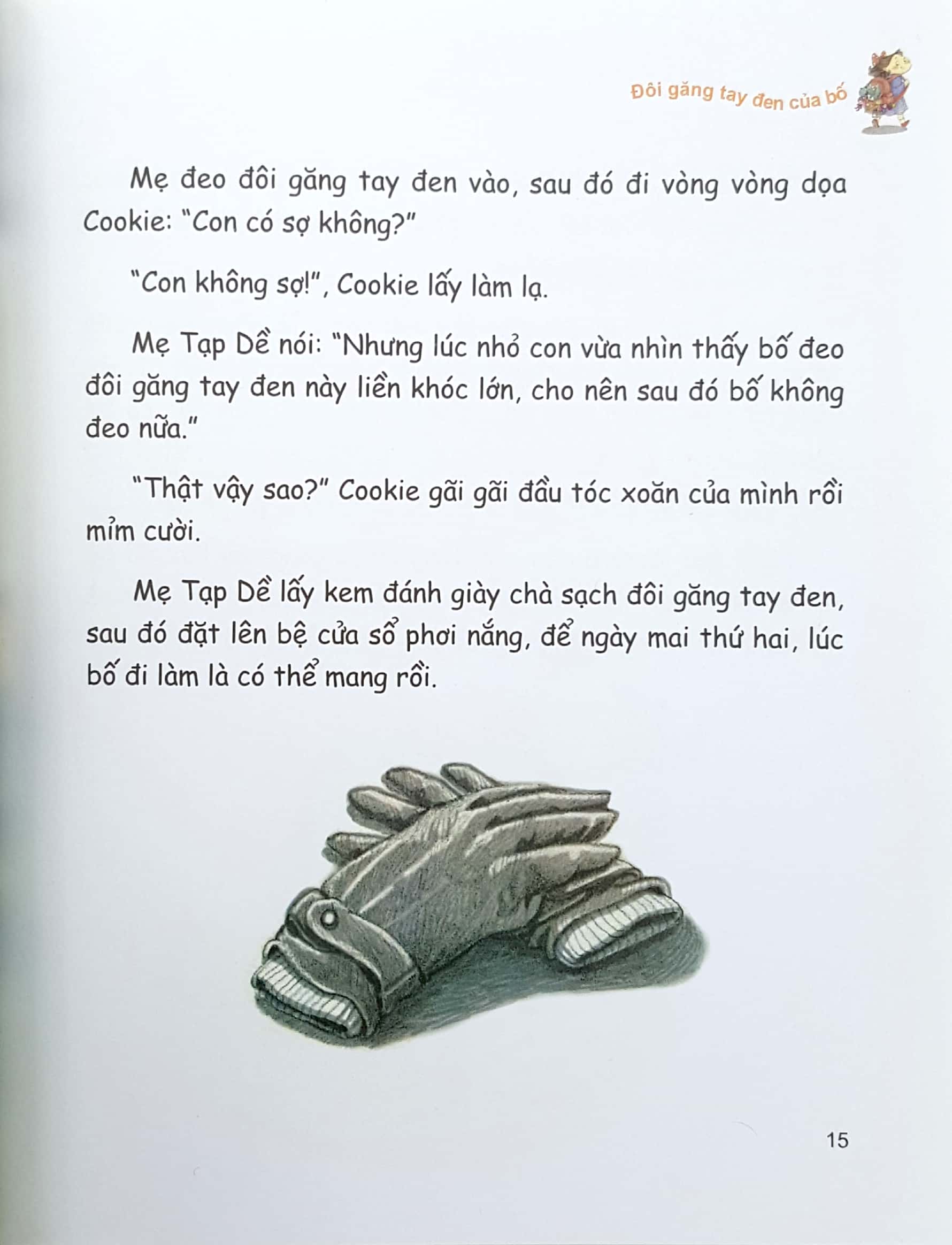 cookie và mẹ tạp dề - đôi găng tay đen của bố
