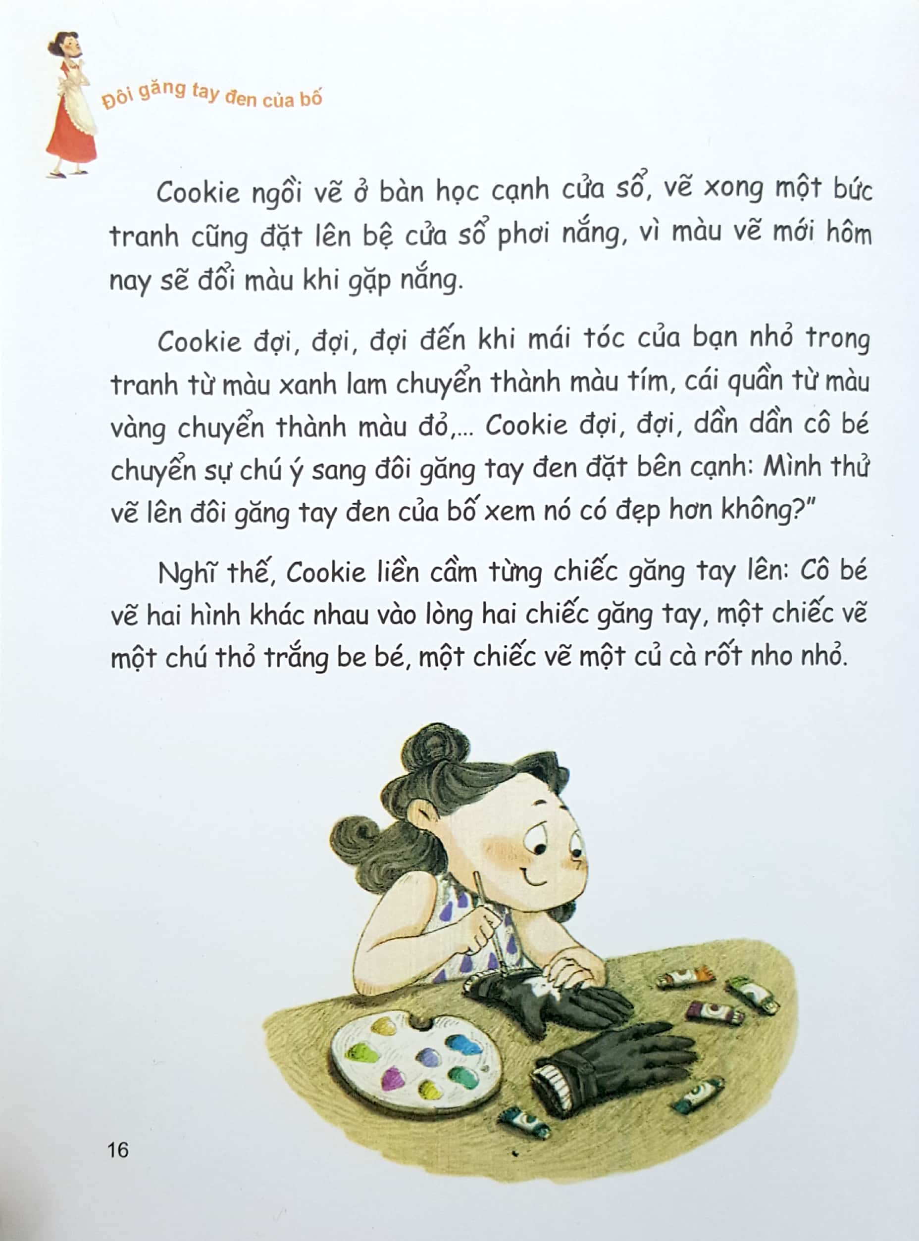 cookie và mẹ tạp dề - đôi găng tay đen của bố