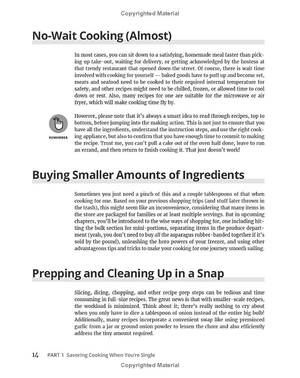 cooking for one for dummies