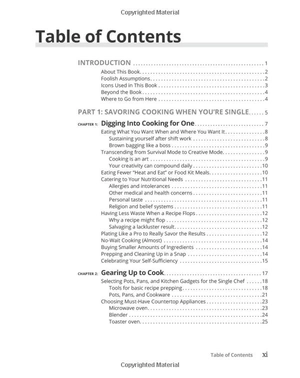 cooking for one for dummies