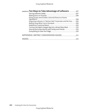 cooking for one for dummies