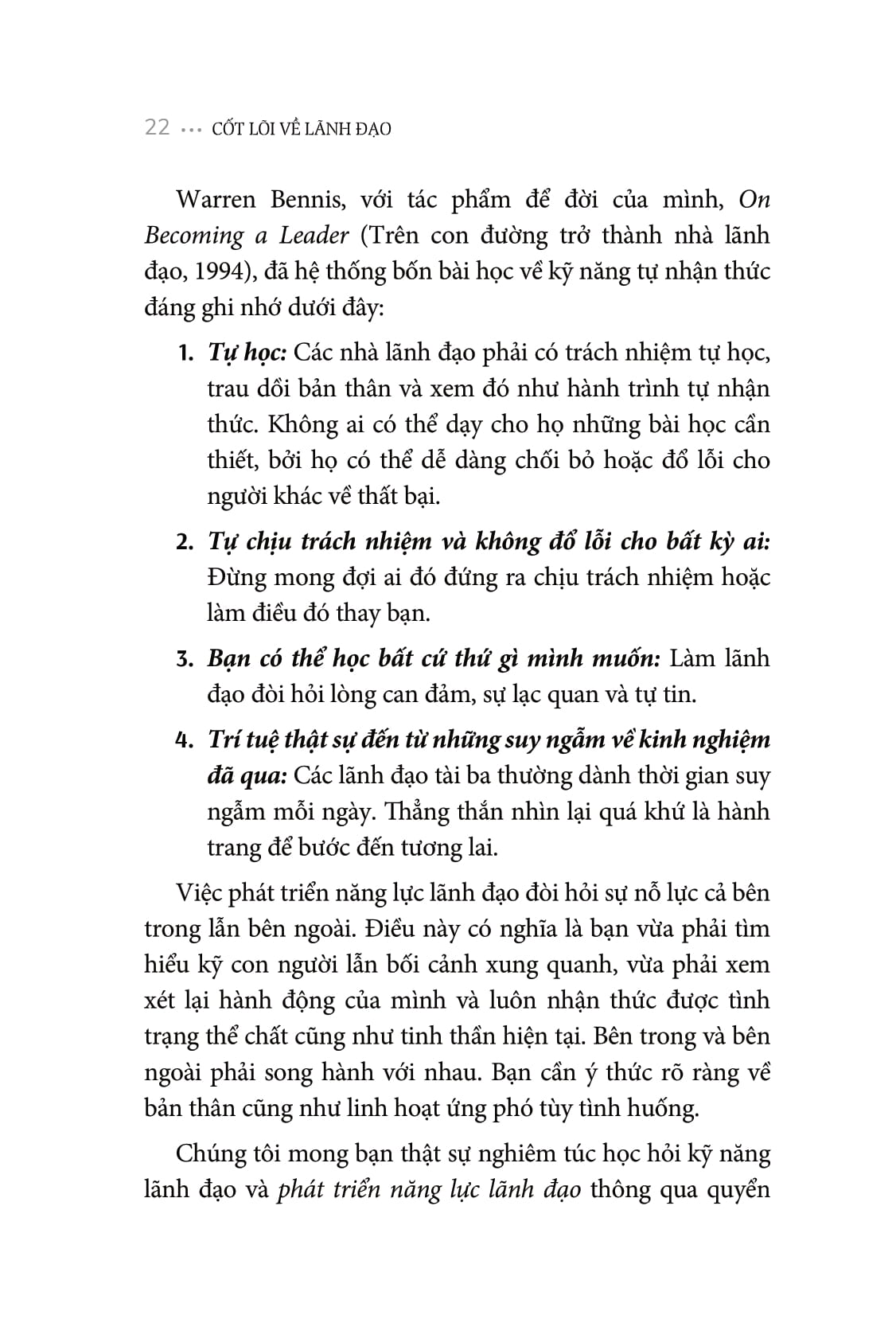 cốt lõi về lãnh đạo: phát triển phẩm chất lãnh đạo từ lý thuyết đến thực hành - essential leadership