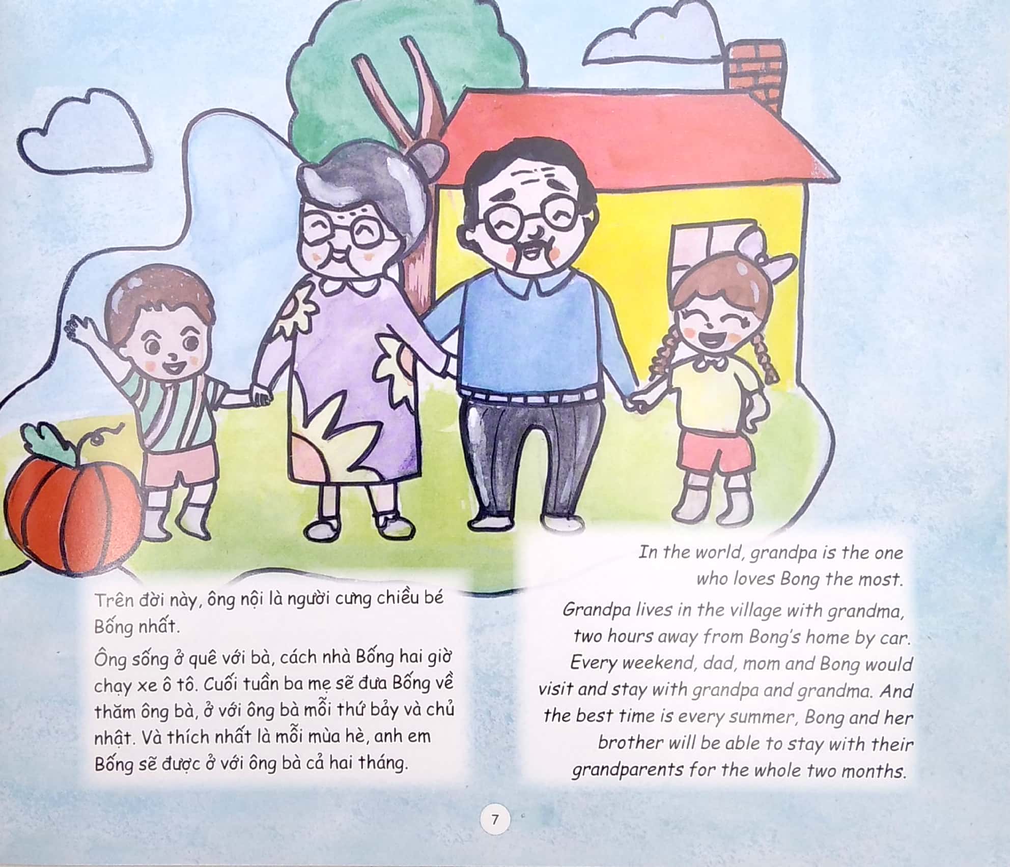 covid trong mắt trẻ thơ (song ngữ) - lồng đèn bí đỏ