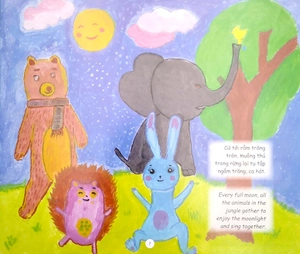 covid trong mắt trẻ thơ (song ngữ) - virus có ăn được trăng rằm