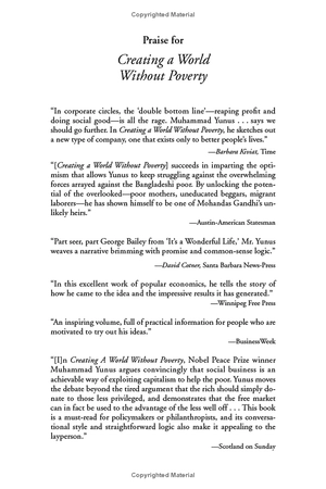 creating a world without poverty