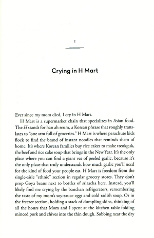 crying in h mart: a memoir
