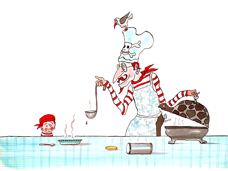 cu hiển cướp biển và thủy thủ đòan nghịch nhất quả đất