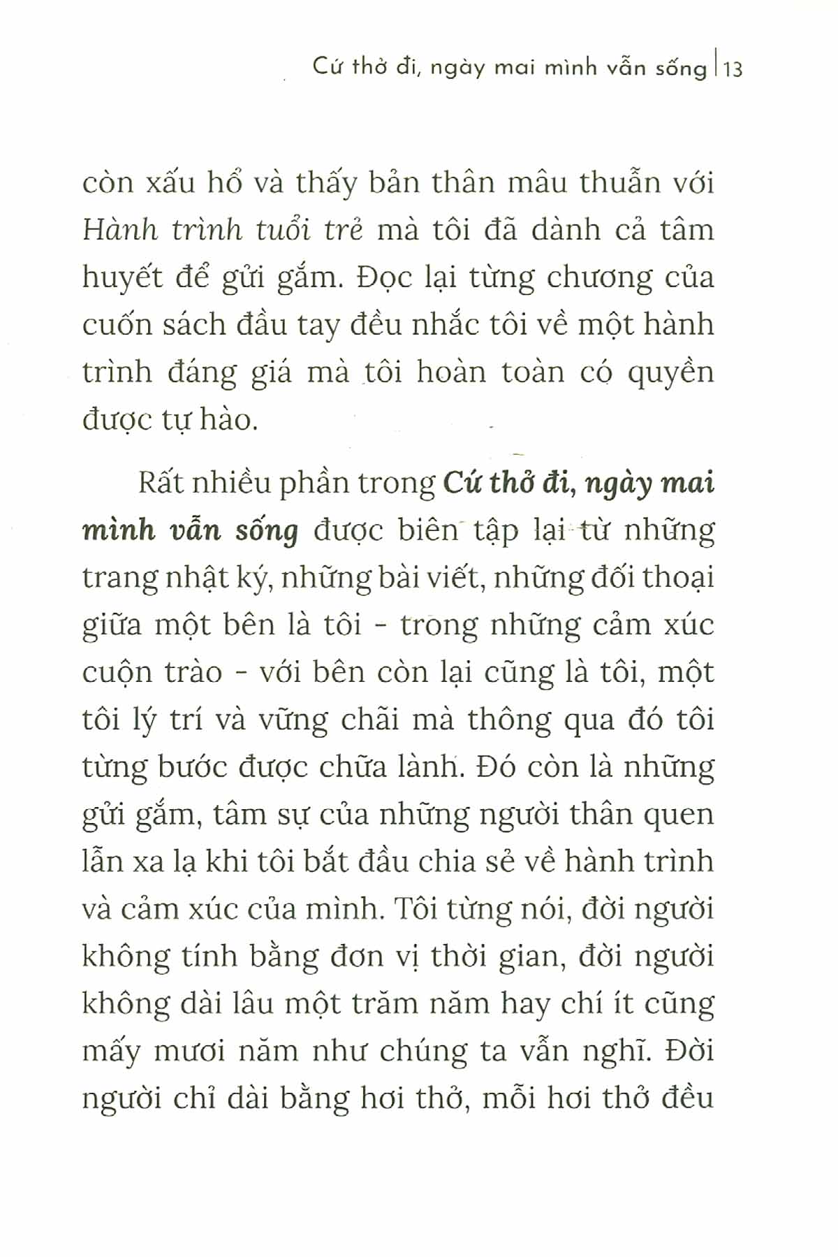 cứ thở đi, ngày mai mình vẫn sống