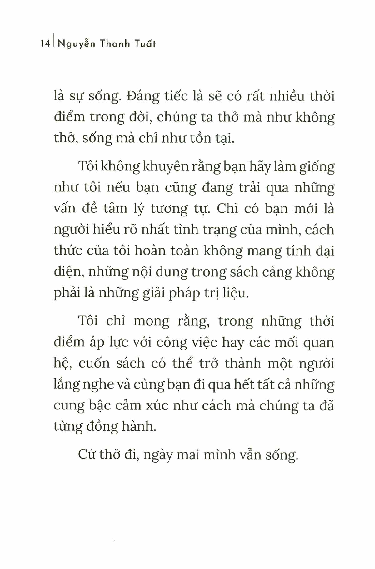 cứ thở đi, ngày mai mình vẫn sống