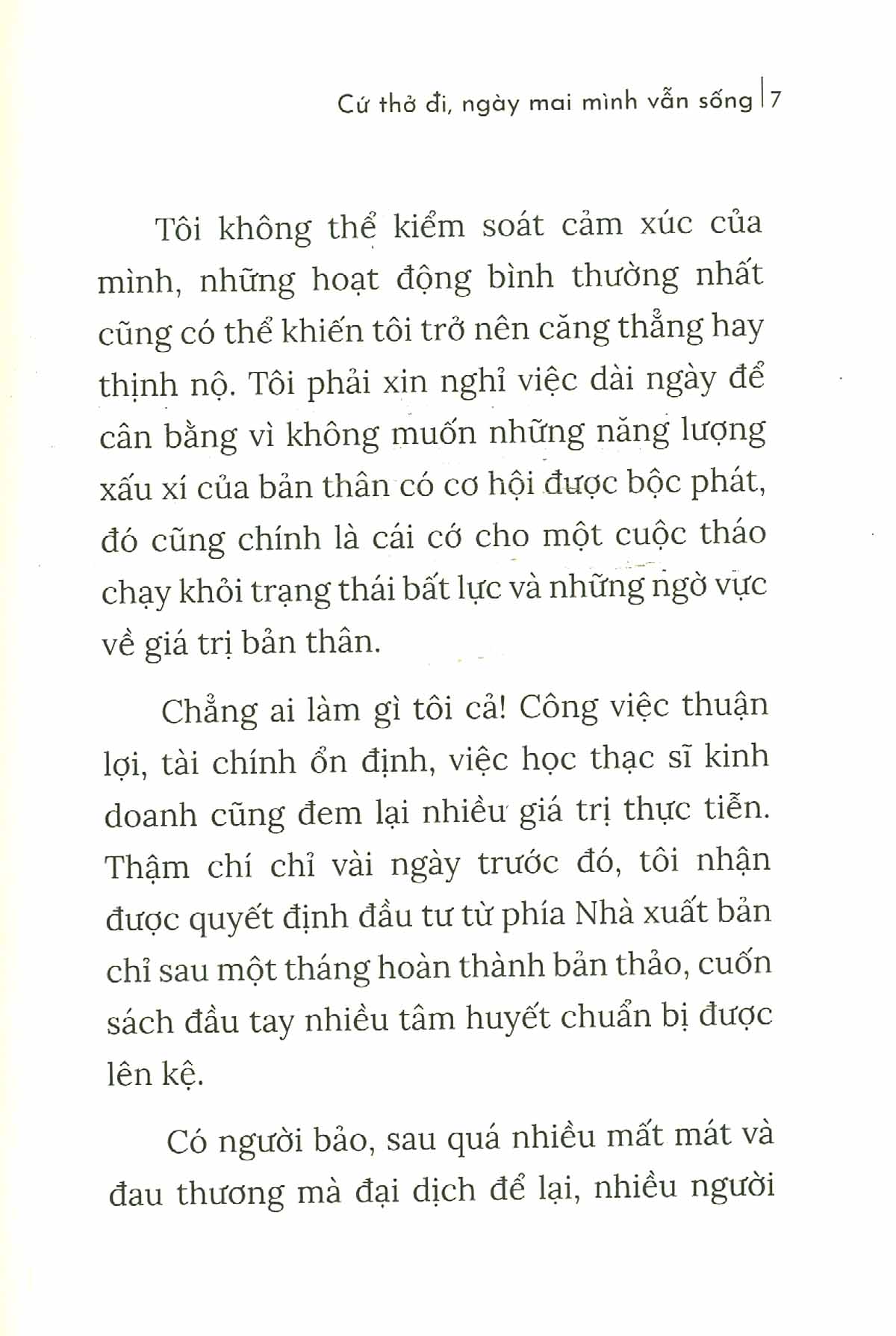 cứ thở đi, ngày mai mình vẫn sống