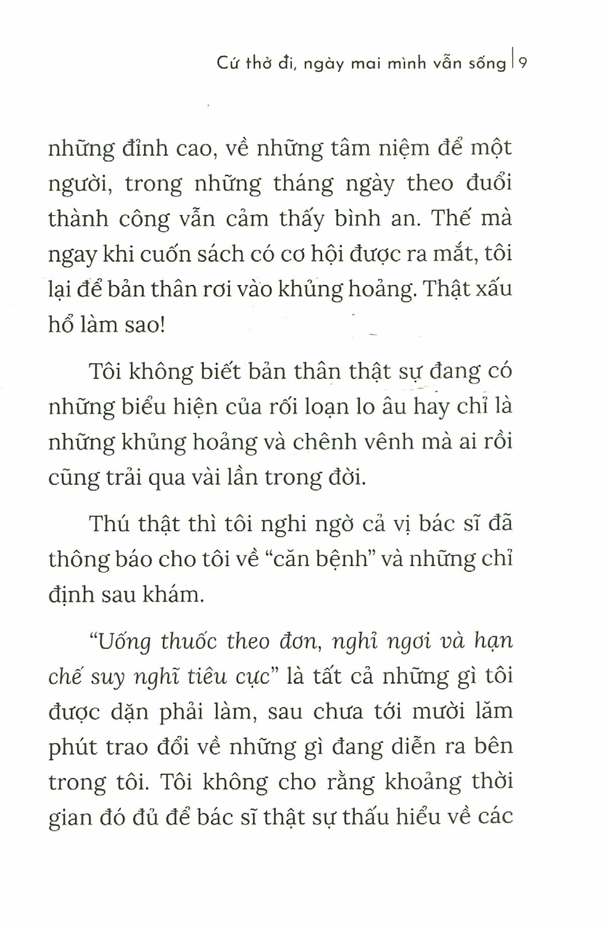 cứ thở đi, ngày mai mình vẫn sống
