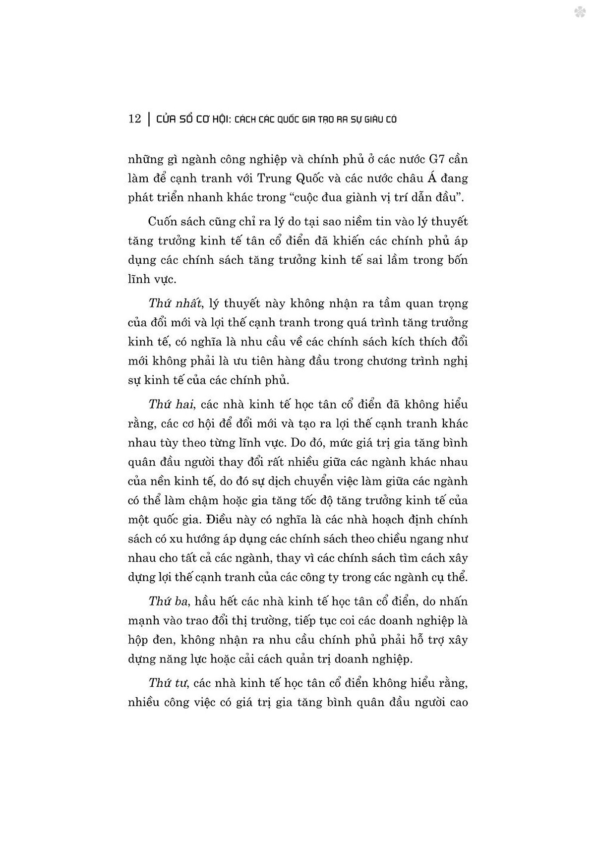 cửa sổ cơ hội - cách các quốc gia tạo ra sự giàu có