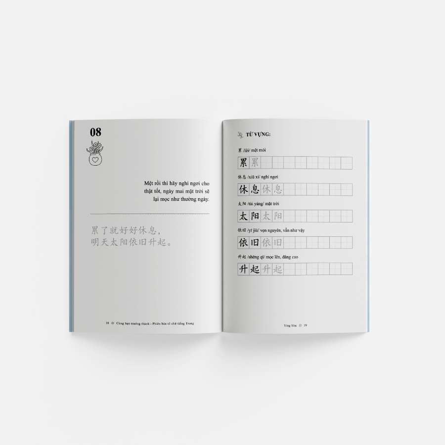 cùng bạn trưởng thành - phiên bản tô chữ tiếng trung