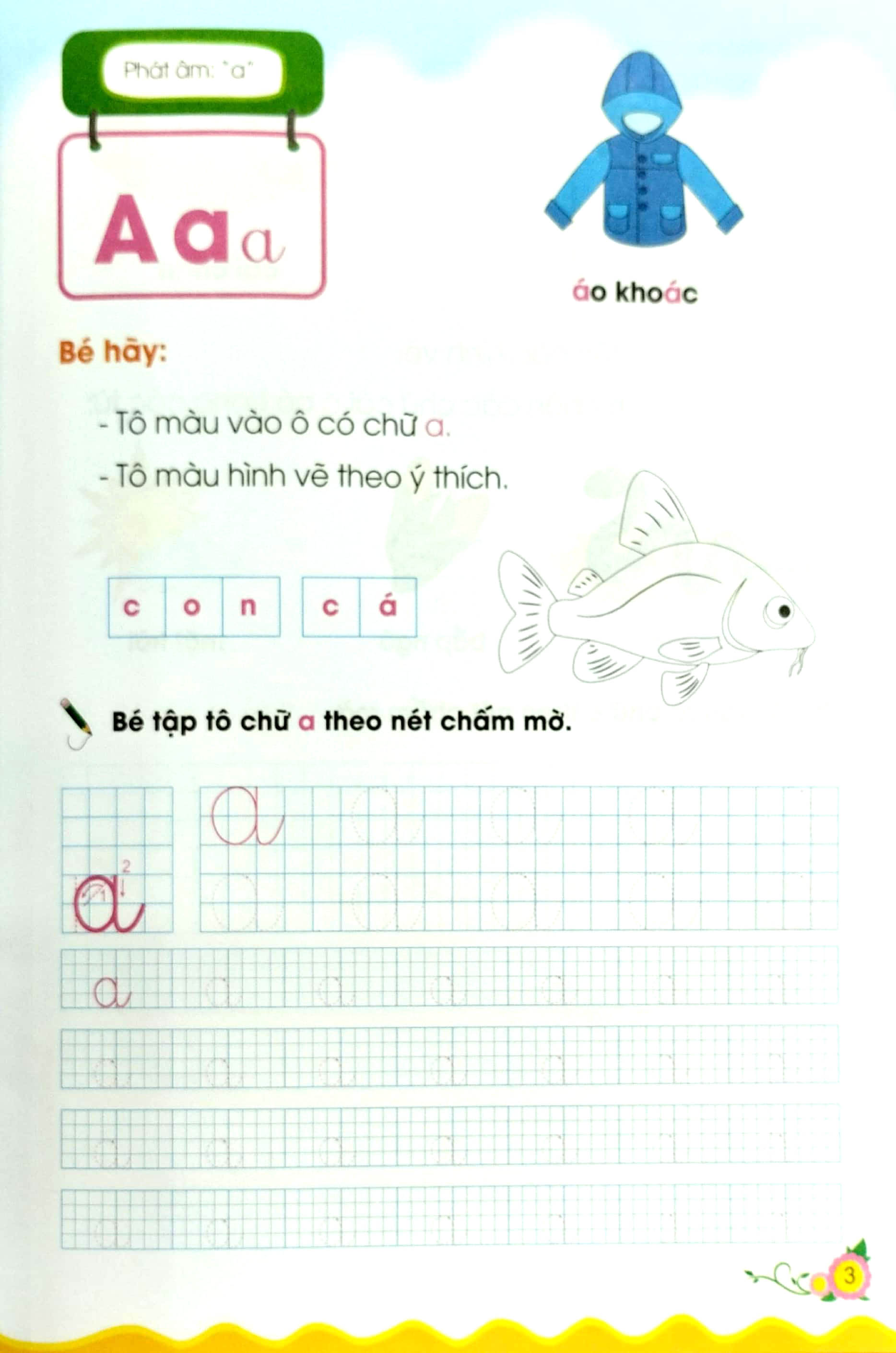 cùng bé bước vào lớp 1 - bé học chữ cái và tập tô abcd