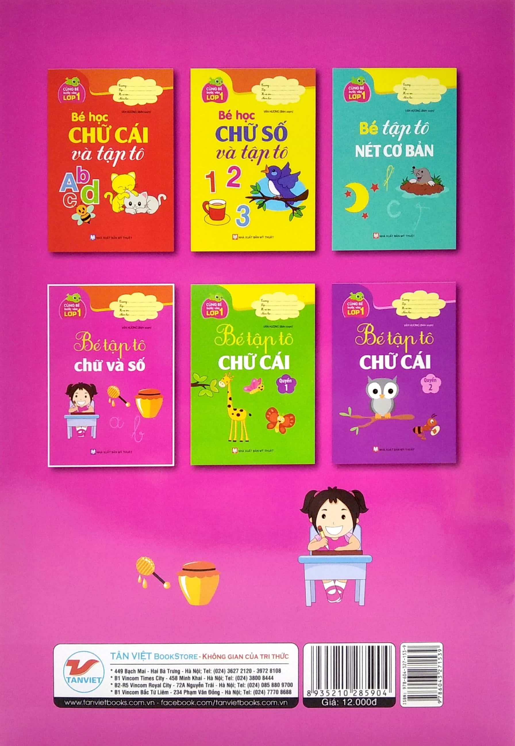 cùng bé bước vào lớp 1 - bé tập tô chữ và số