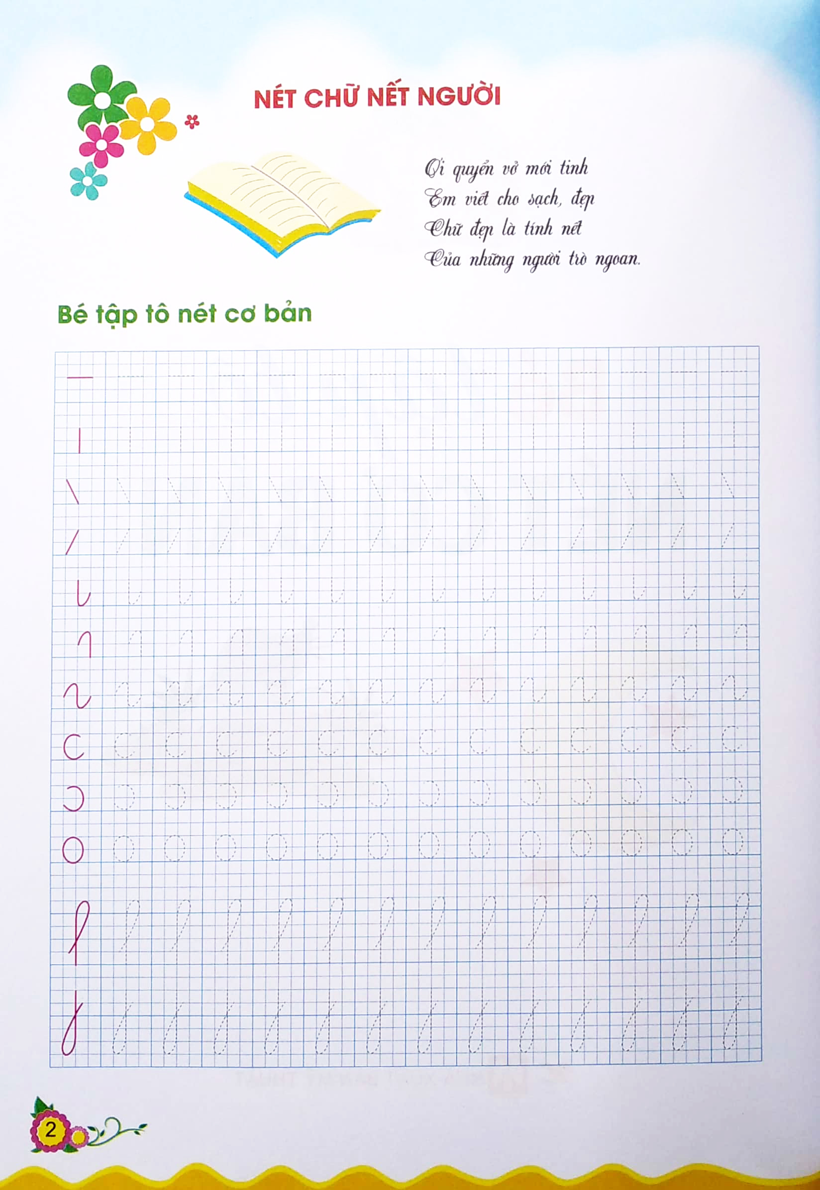 cùng bé bước vào lớp 1 - bé tập tô nét cơ bản