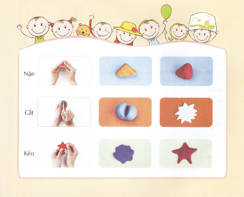 cùng bé chơi đất nặn - bé nặn hoa, quả, các món ăn ngon, những đồ vật thân quen (tuổi 3+)