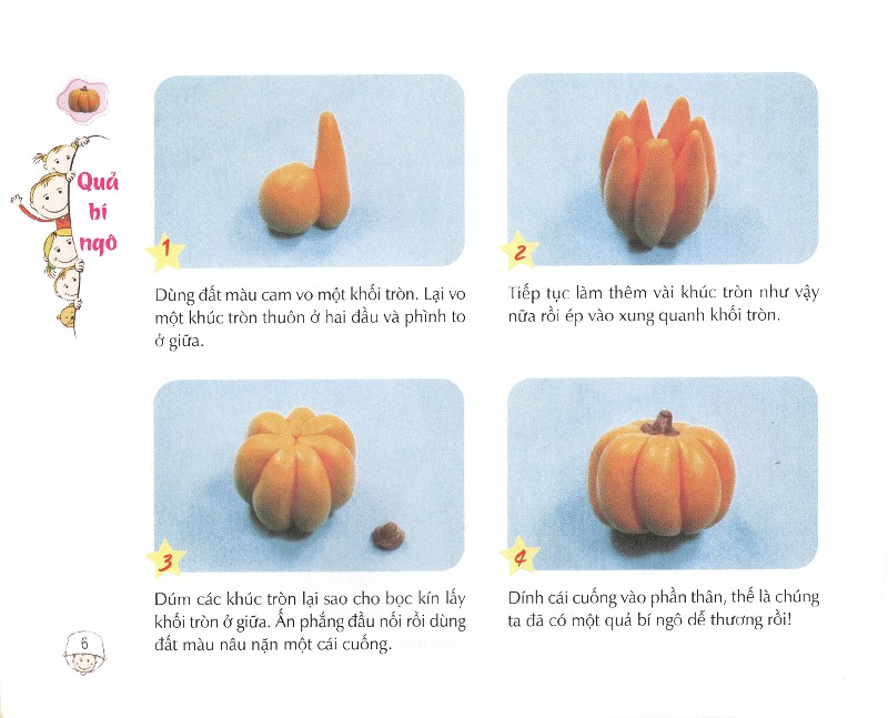 cùng bé chơi đất nặn - bé nặn hoa, quả, các món ăn ngon, những đồ vật thân quen (tuổi 3+)