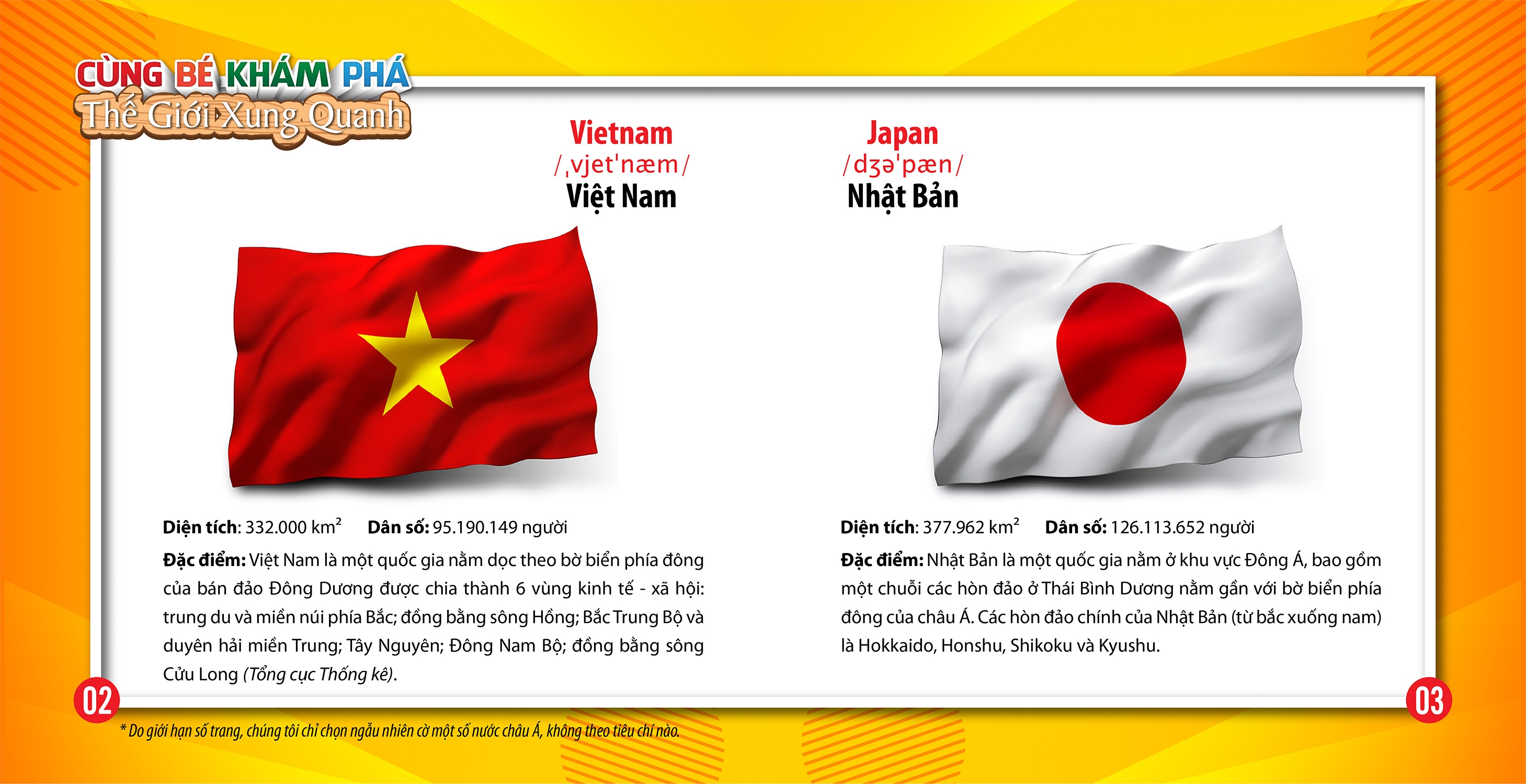 cùng bé khám phá thế giới xung quanh - cờ các nước châu á