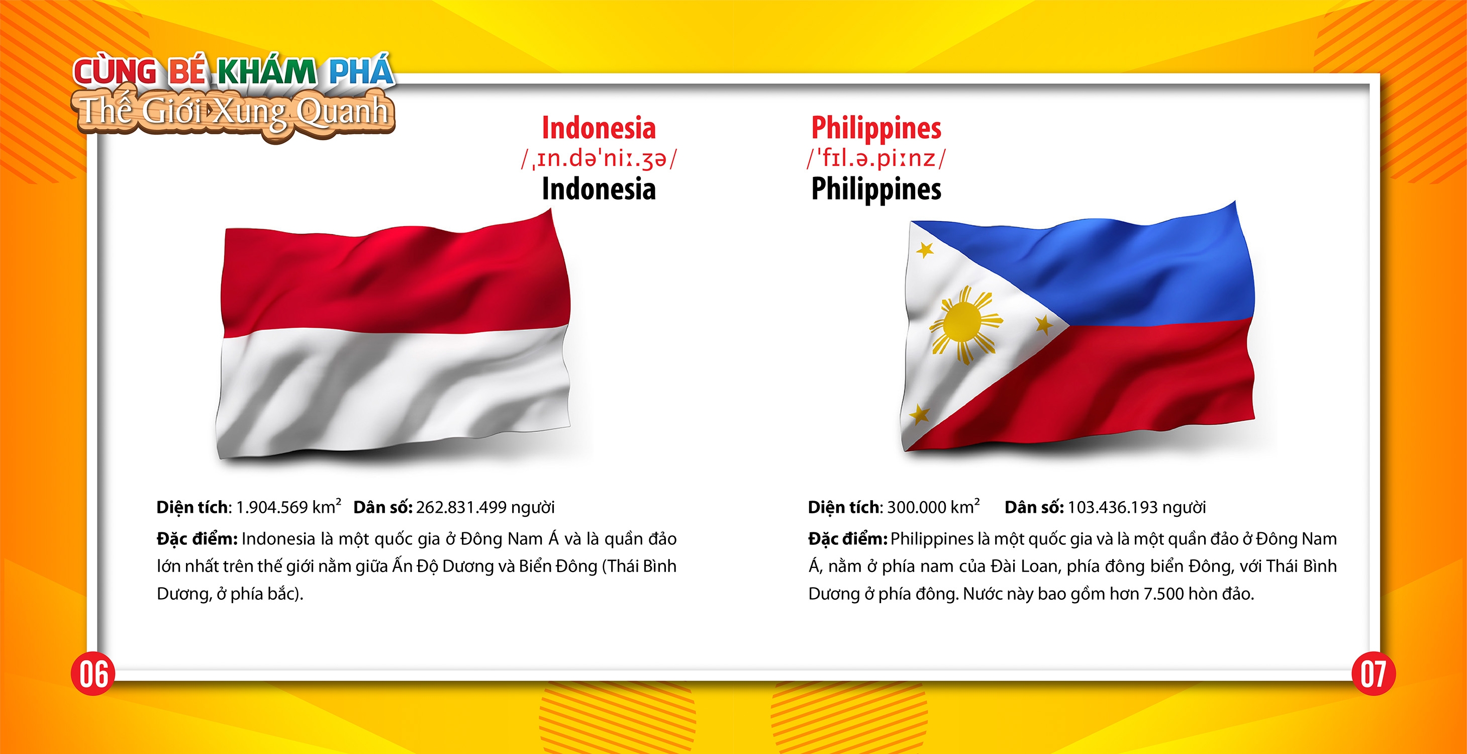 cùng bé khám phá thế giới xung quanh - cờ các nước châu á