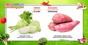 cùng bé khám phá thế giới xung quanh - rau củ (sách song ngữ)