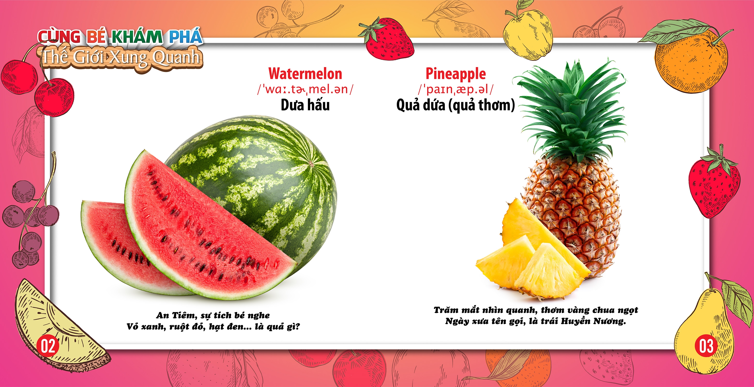 cùng bé khám phá thế giới xung quanh - trái cây (sách song ngữ)