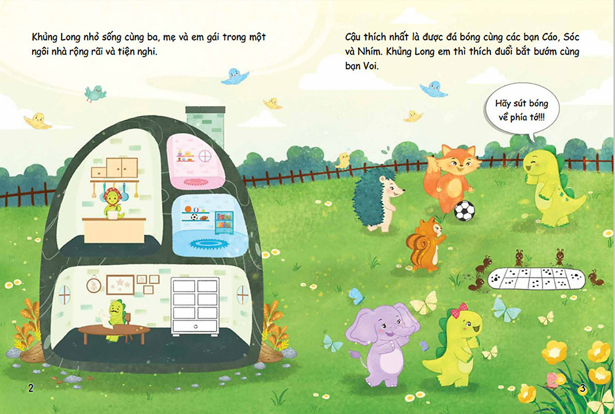 cùng bé phát triển eq và pq - khủng long nhỏ hay quên - dạy trẻ kĩ năng tập trung