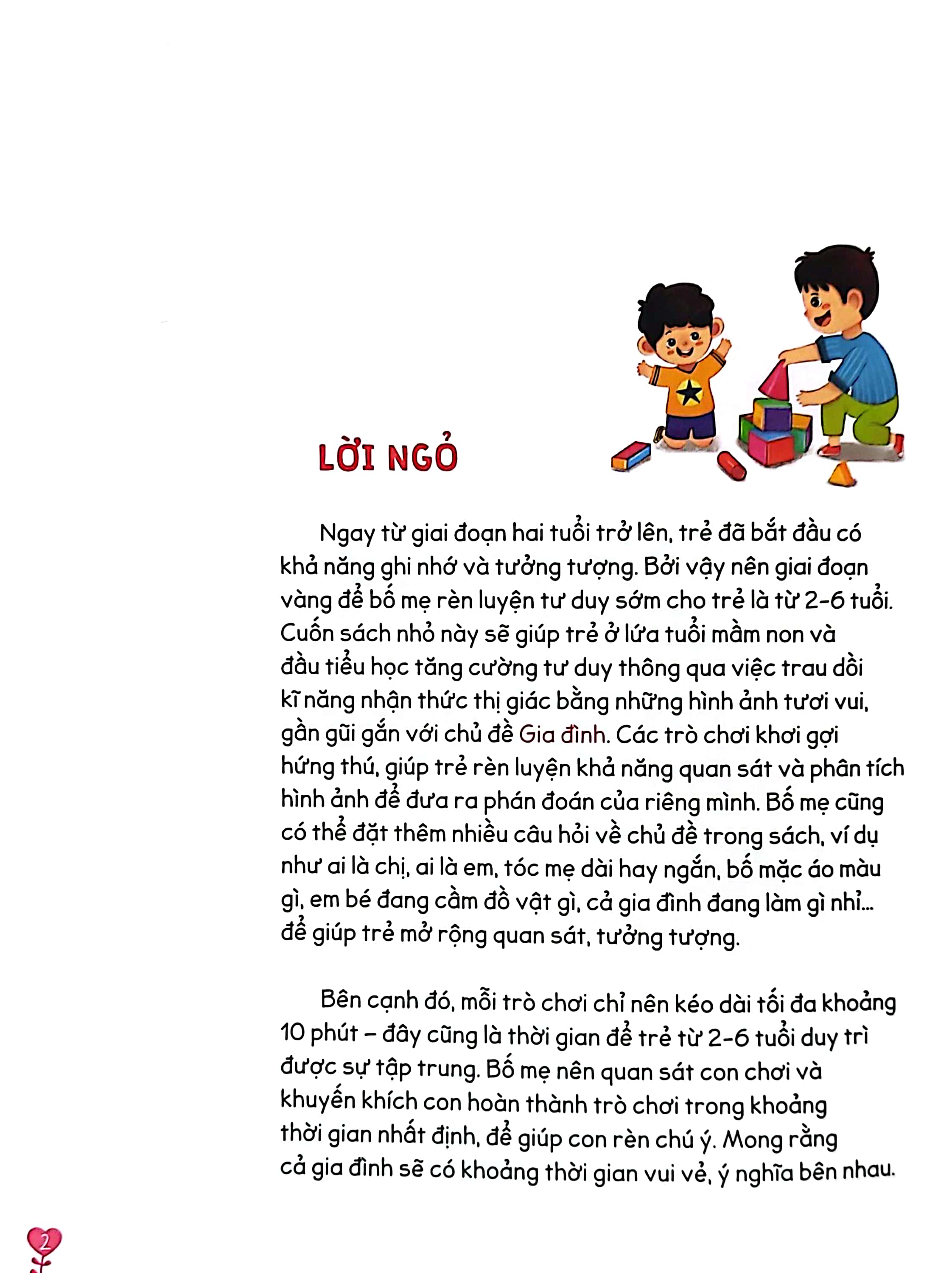 cùng bé rèn tư duy - chủ đề - gia đình