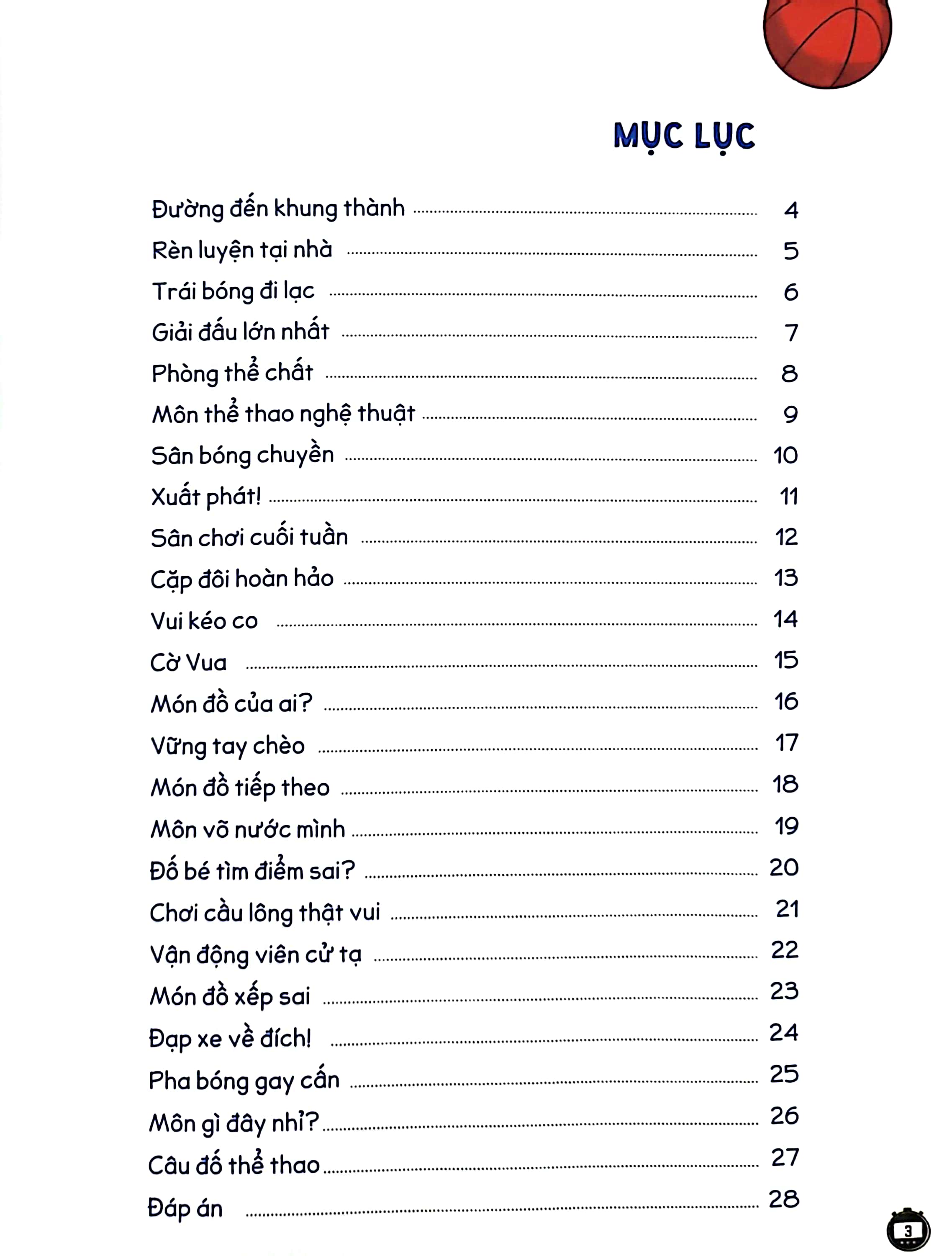 cùng bé rèn tư duy - chủ đề - thể thao