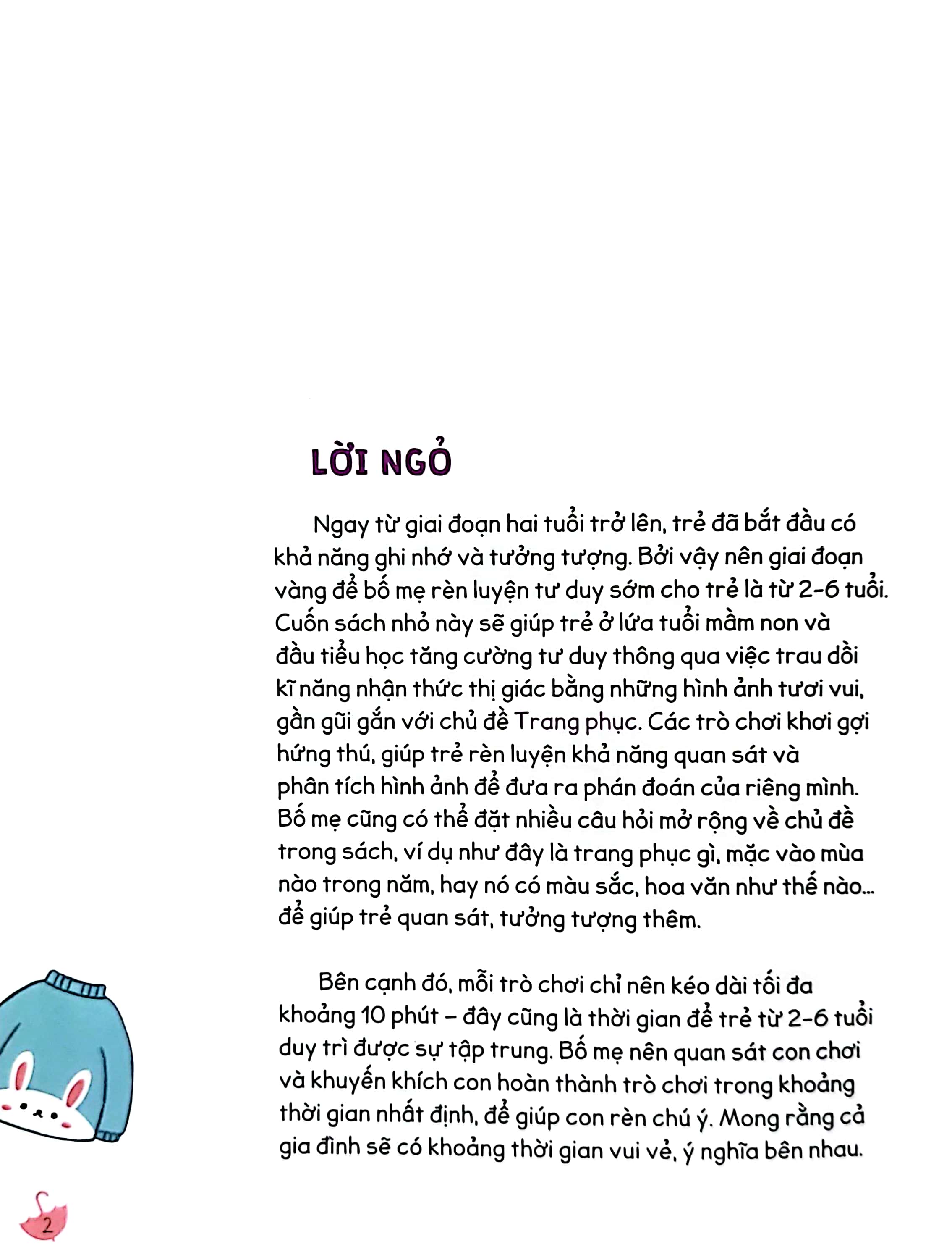 cùng bé rèn tư duy - chủ đề - trang phục