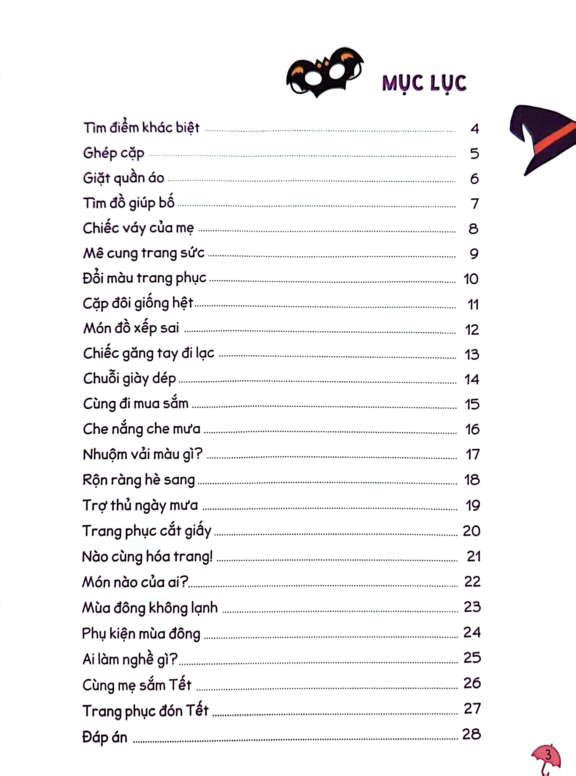 cùng bé rèn tư duy - chủ đề - trang phục