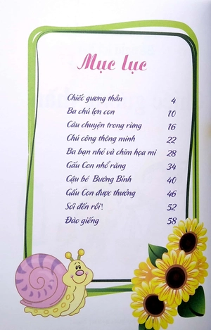 cùng bố mẹ đọc sách - bé nghĩ lời kết - chiếc gương thần