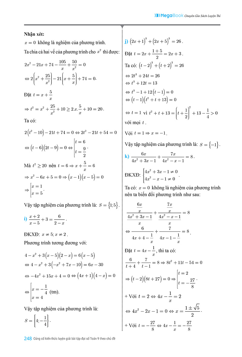 củng cố kiến thức luyện giải bài tập đại số toán 9