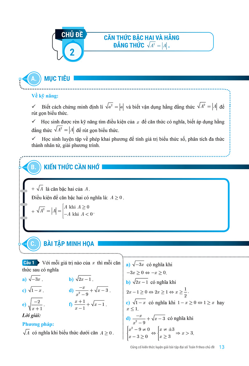 củng cố kiến thức luyện giải bài tập đại số toán 9
