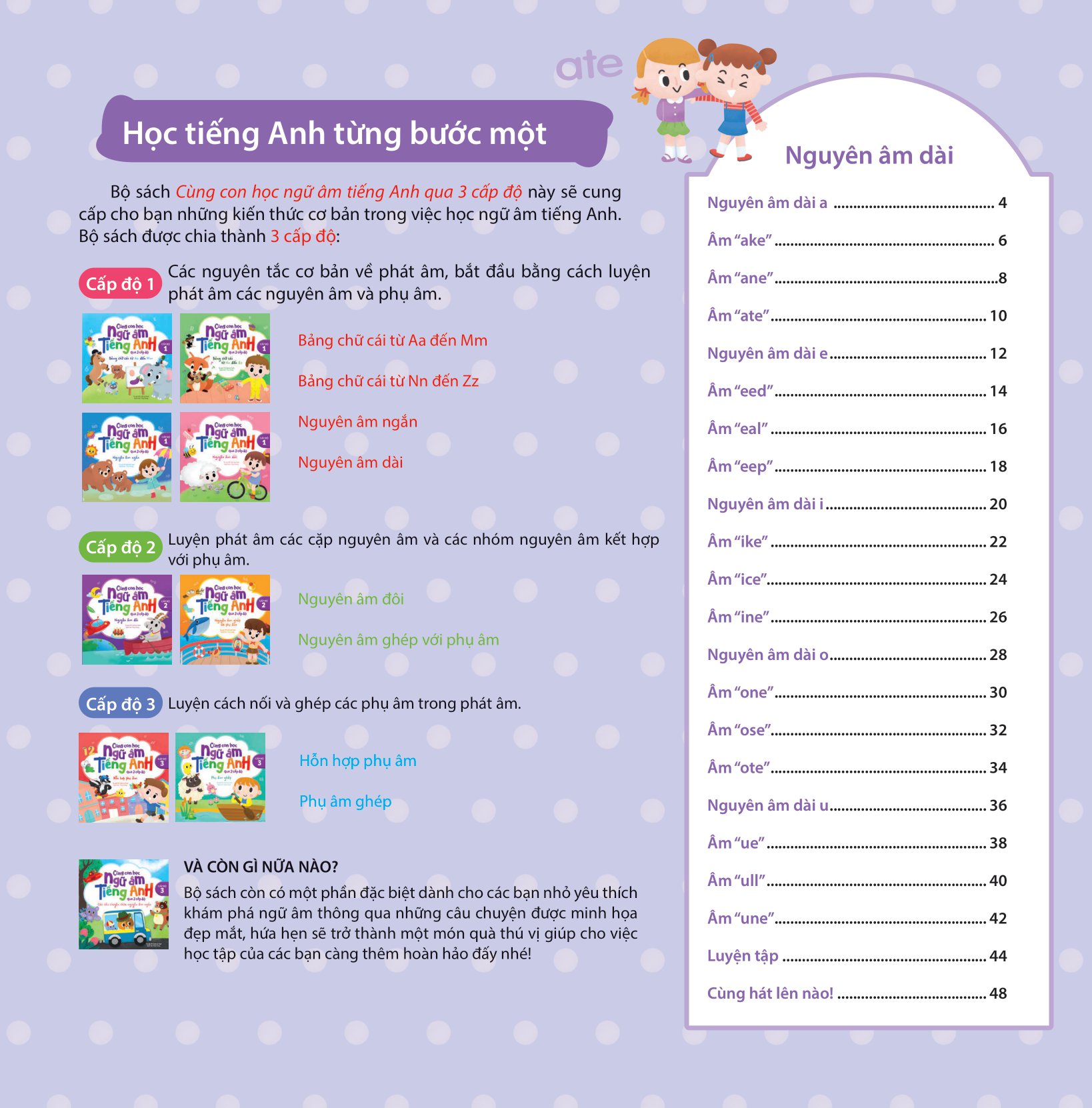 cùng con học ngữ âm tiếng anh qua 3 cấp độ - nguyên âm dài