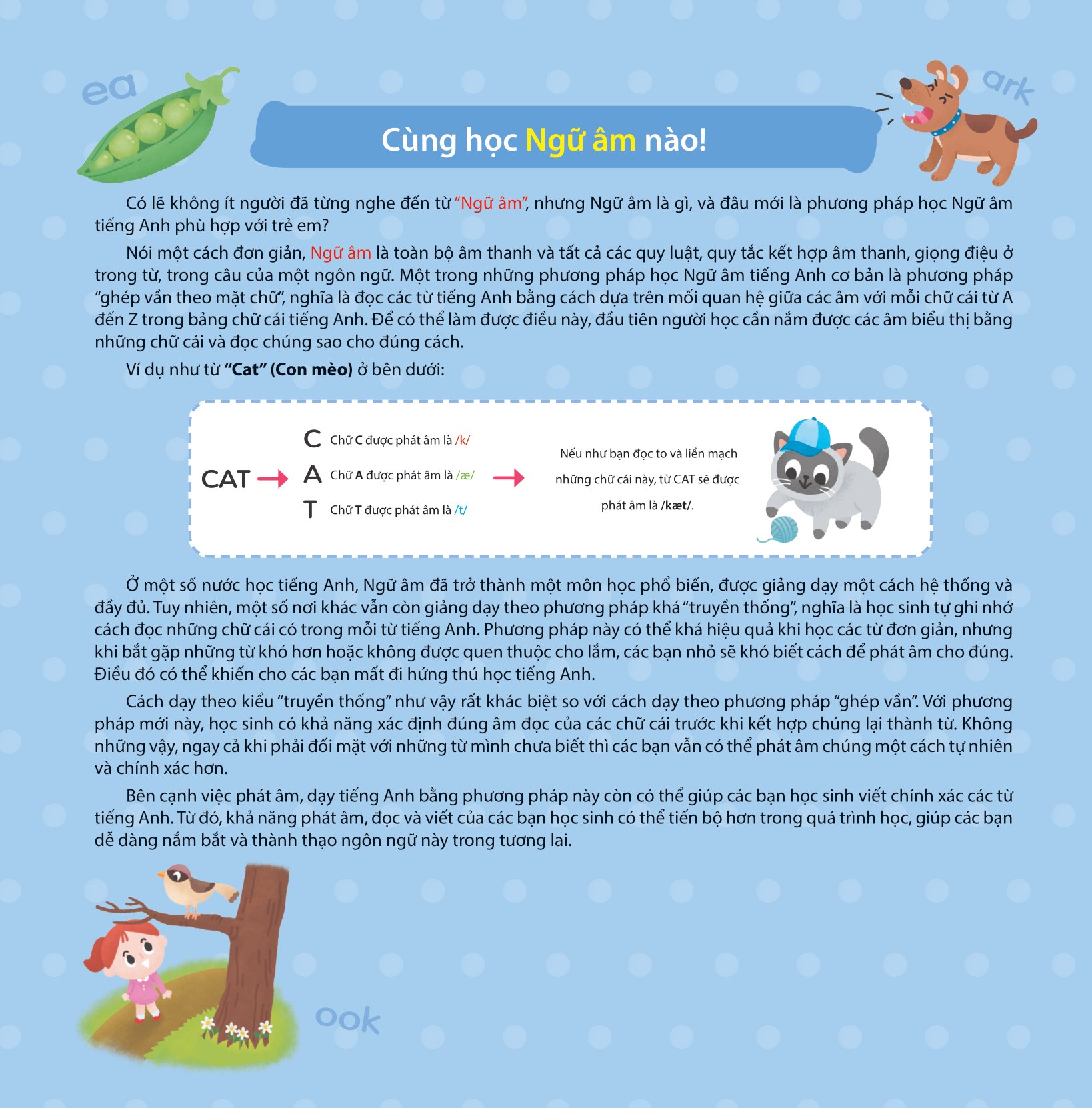 cùng con học ngữ âm tiếng anh qua 3 cấp độ - nguyên âm đôi