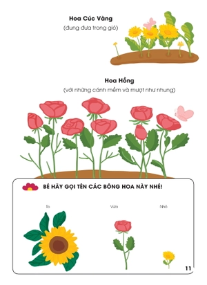 cùng con học nói 4 - hoa đo đỏ lá xanh xanh