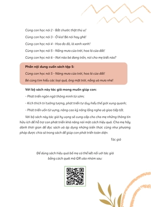 cùng con học nói 5 - nắng mưa của trời, hoa lá của đất!