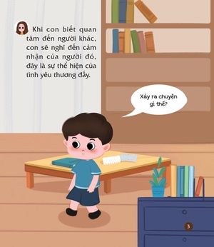 cùng con nuôi dưỡng cảm xúc tích cực - con biết quan tâm đến người khác