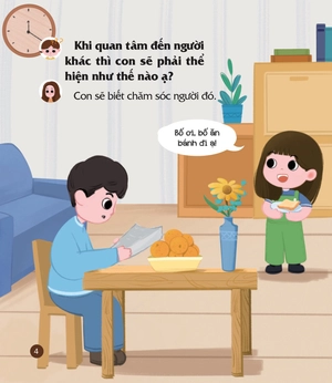 cùng con nuôi dưỡng cảm xúc tích cực - con biết quan tâm đến người khác